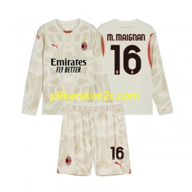 Koszulka AC Milan Mike Maignan 16 Bramkarskie Dziecięca Trzeciej 2024/25 Koszulki Piłkarskie(L/S)